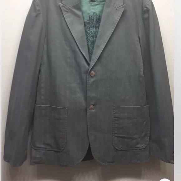 Guess Jeans Men’s Sport Jacket Blazer Khaki Green 2 Button M - Picture 13 of 13